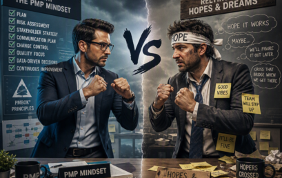 A Tale of Two Project Managers – One Armed with the PMP mindset, the other relying on Hopes and Dreams.