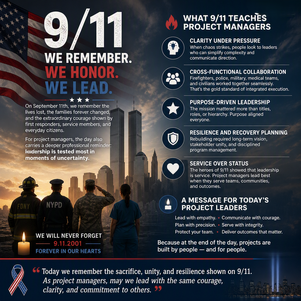 9/11/2001 – We Remember, Honor, and Lead 9/11/2001 – We Remember, Honor, and Lead